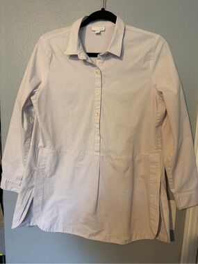 J. Jill white Narrow Stripe Shirt
